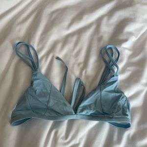 Blue twin strap bikini top size xs or small